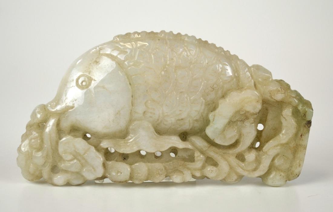 Chinese Jade Carving w Fish (1 of 8)