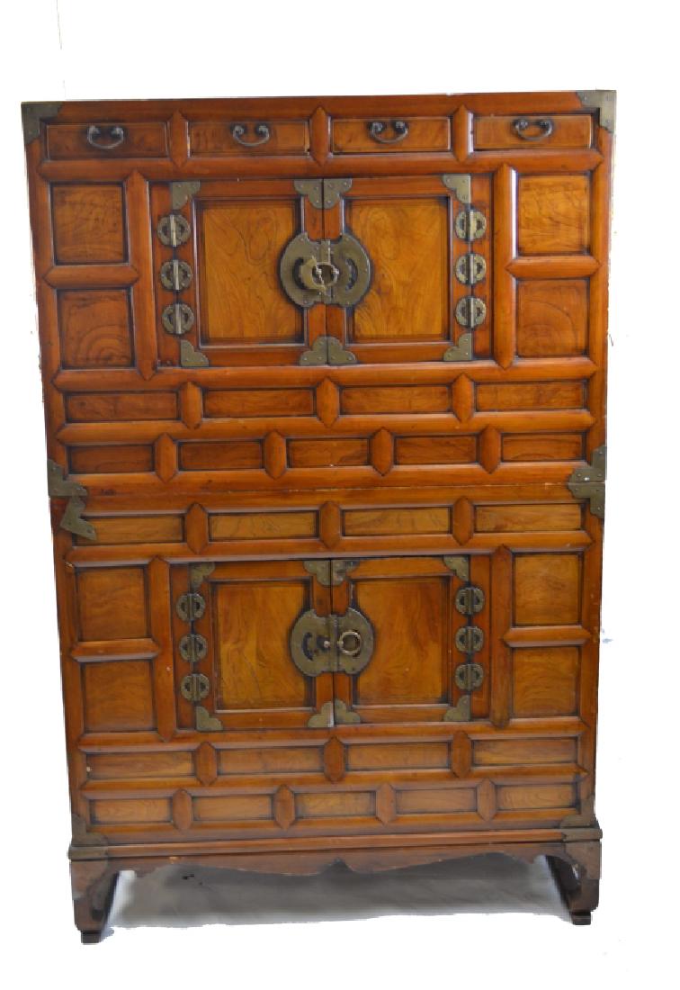 Chinese Two Stack Wood Cabinet (1 of 10)