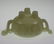 A Chinese Greenish White Tripod Jade Censer and cover. - 4