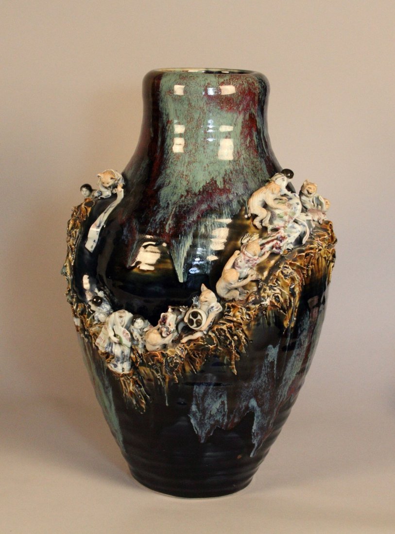 A Fine Japanese Stoneware Vase. Possibly Meiji period (1 of 5)