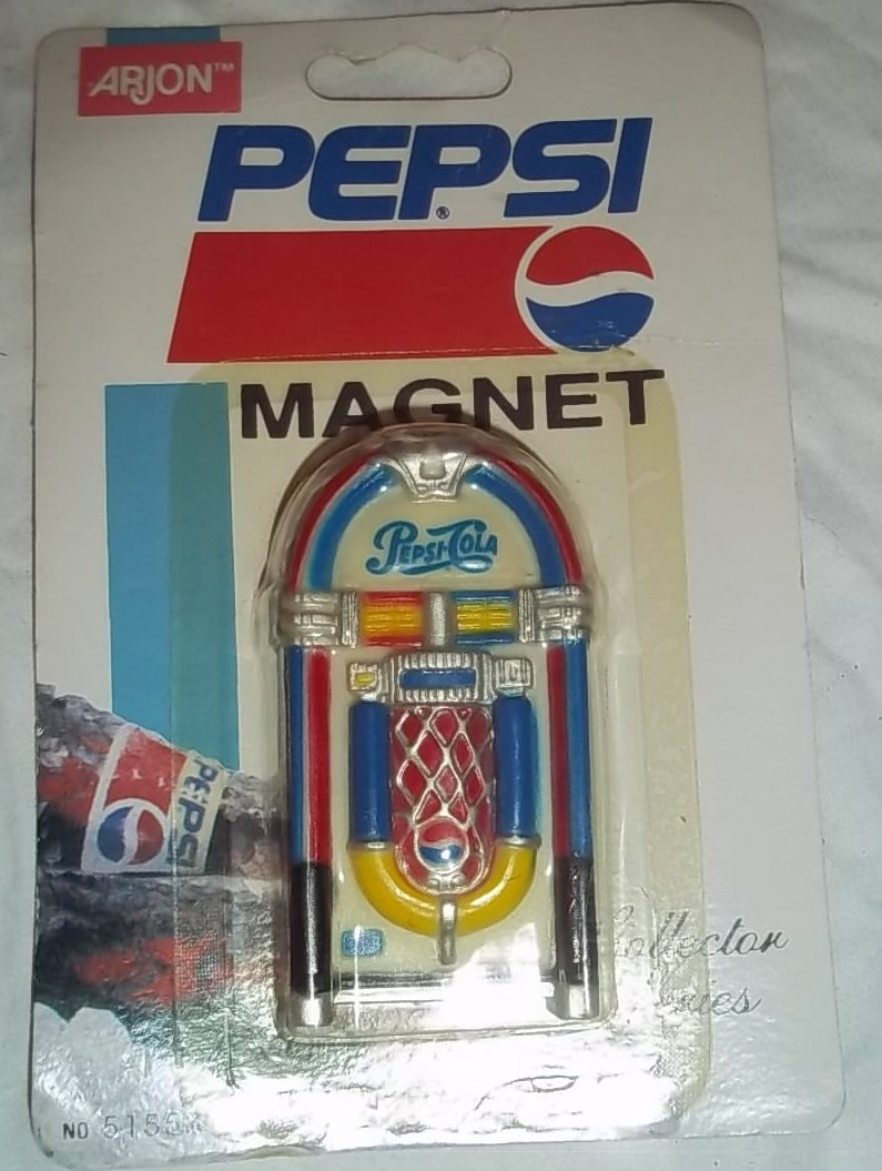 Pepsi-Cola Jukebox Magnet. Arjon. 1995: Pepsi-Cola Jukebox Magnet.Arjon 1995.Measures: 3”H X 1-1/2”W