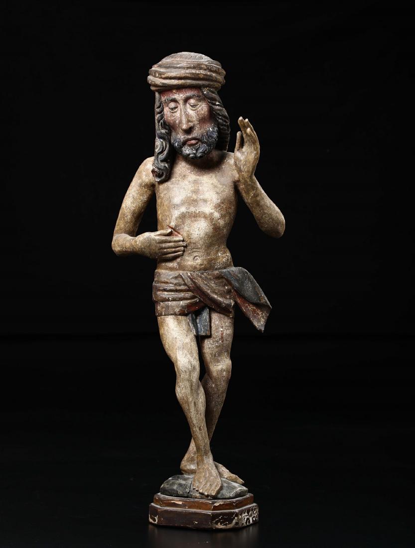 Polychrome wooden sculpture depicting Christ in the act (1 of 5)