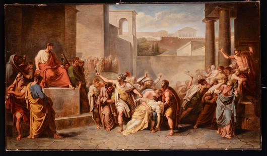 Vincenzo Camuccini (Roma 1771-1844), Soggetto: olio su tela, cm 57x100