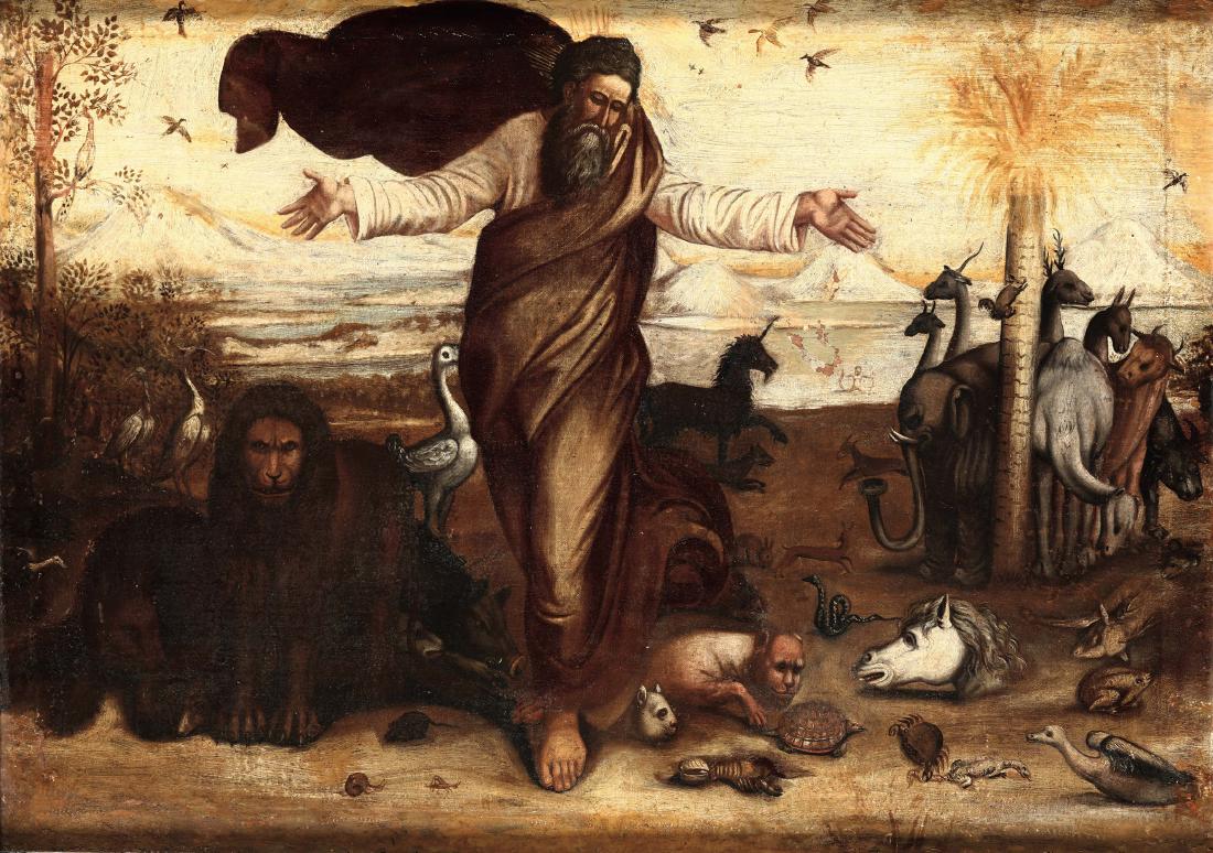 Scuola italiana del XVI secolo, Episodio della: olio su tavola, cm 110x150 circa