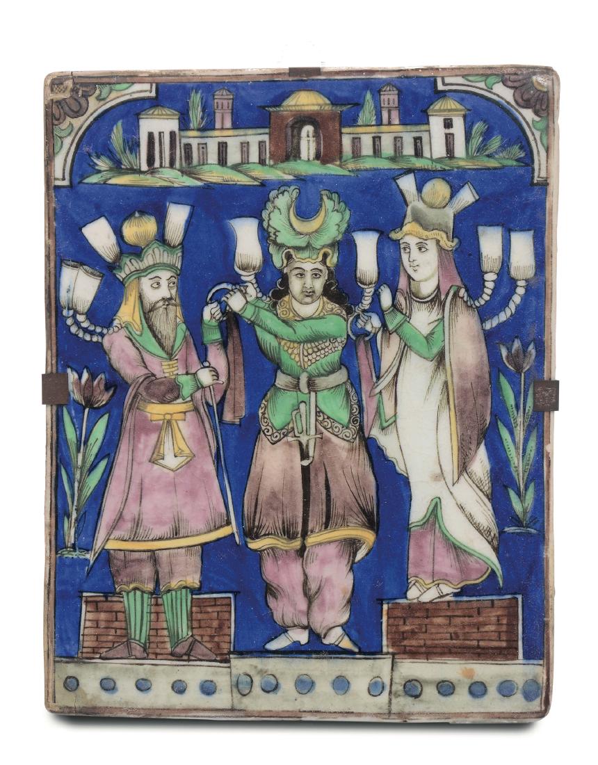 Piastrella Iran, periodo Qajar (1779-1925), XIX - XX (1 of 1)