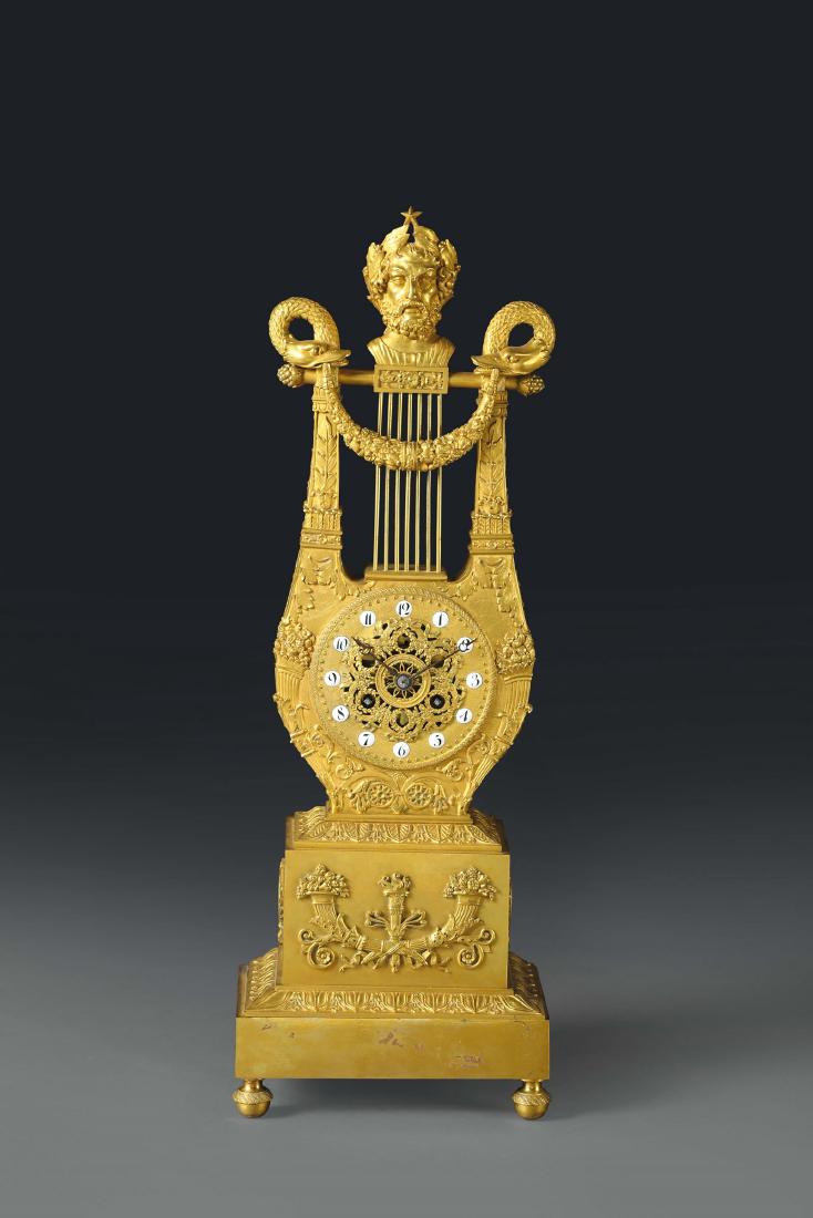 A table pendulum clock in gilt bronze, France 19th (1 of 1)