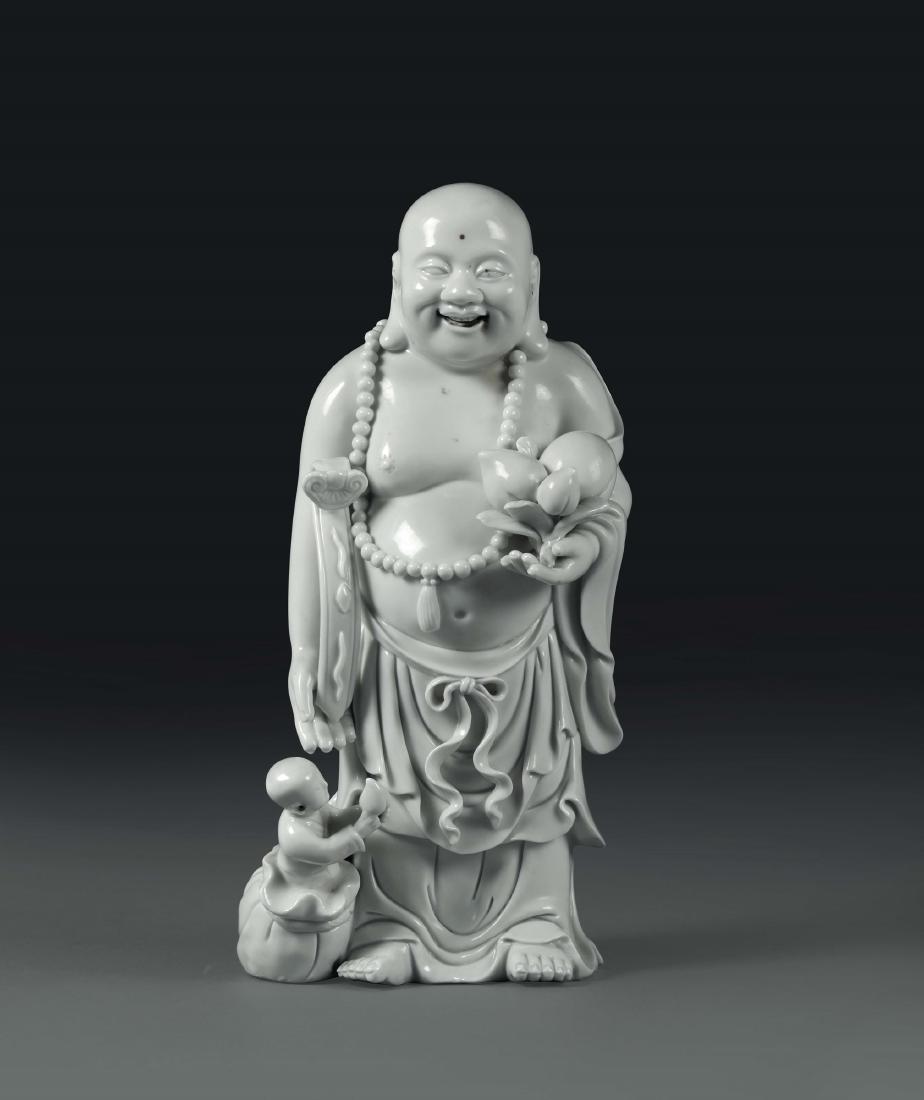A wise man with necklace in Blanc de Chine porcelain, (1 of 1)