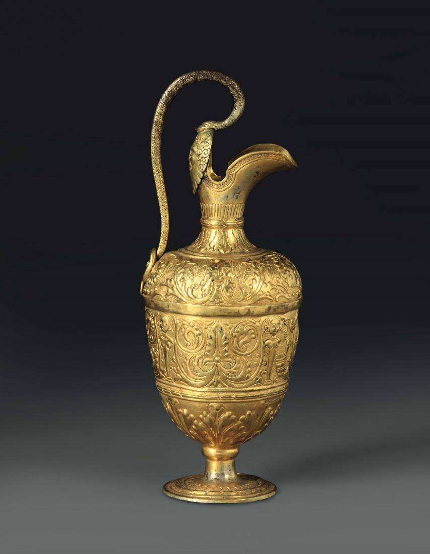 A pitcher in gilt copper. Venetian art of the 17th (1 of 4)