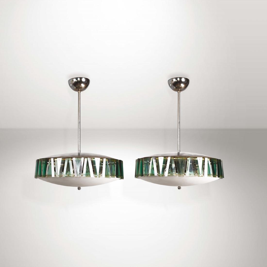 Coppia di lampdadari con struttura in metallo e (1 of 1)