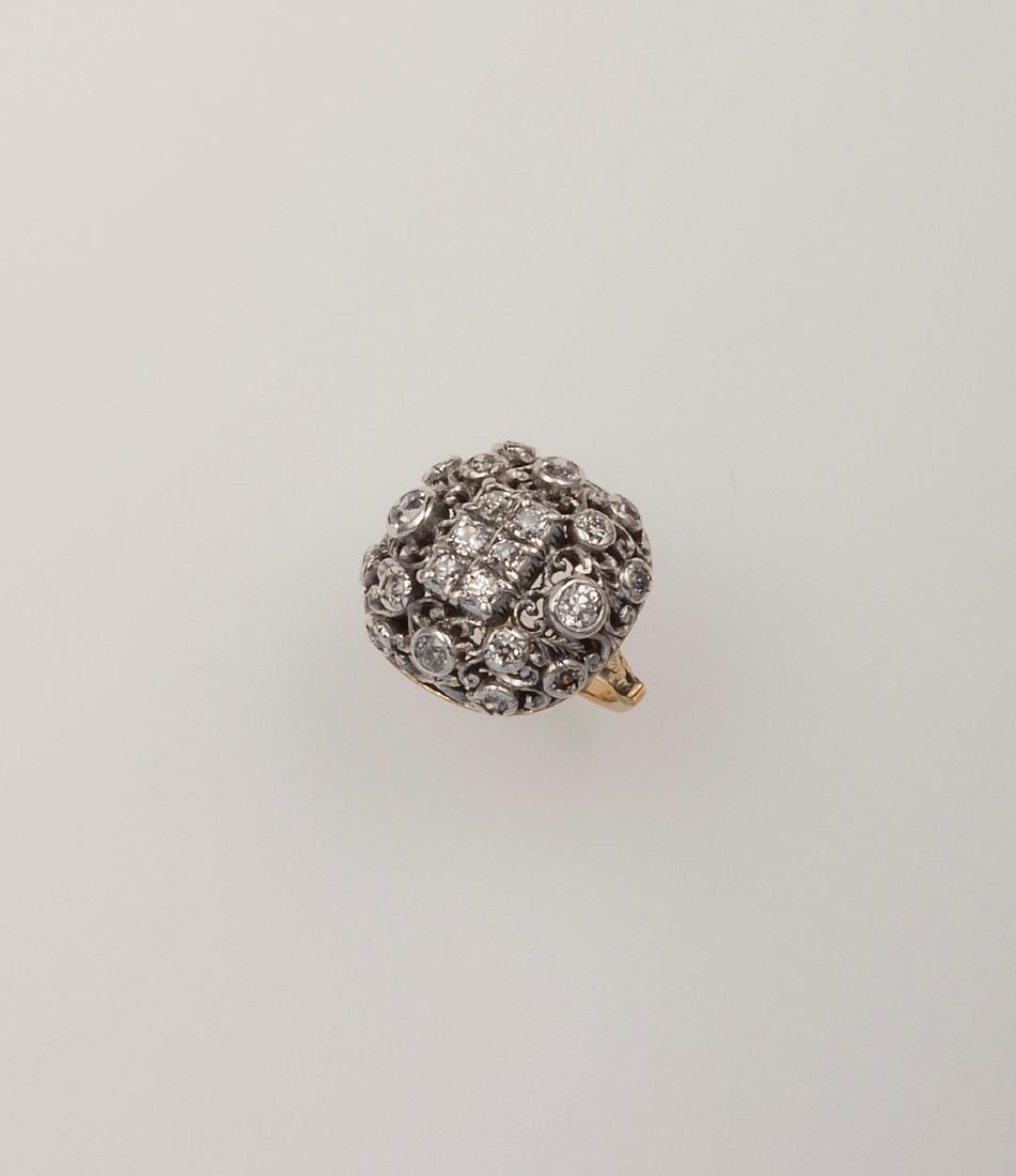 Old-cut diamond, gold and silver ring. Mario Buccellati (1 of 1)