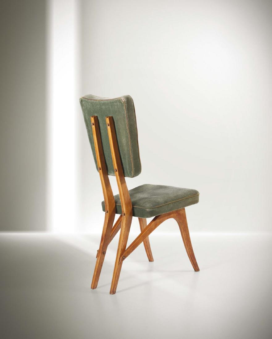 Carlo Mollino, a chair with a wooden structure, brass (1 of 1)