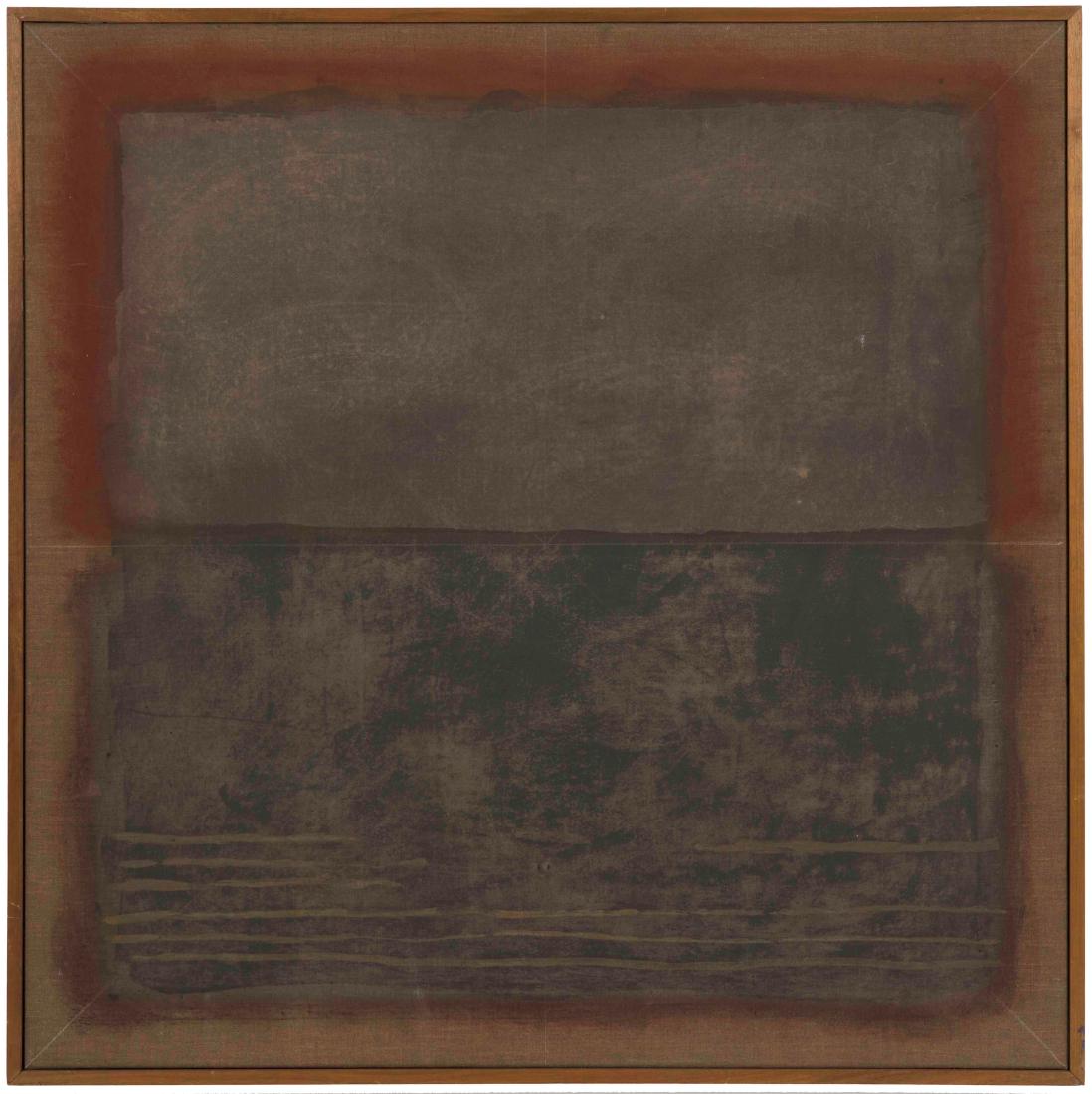 Giancarlo Bargoni (1936), P, 1977: mixed media on canvas, cm 70x70 signed and dated lower right Stamp of Galleria Rinaldo Rotta, Genova on the back