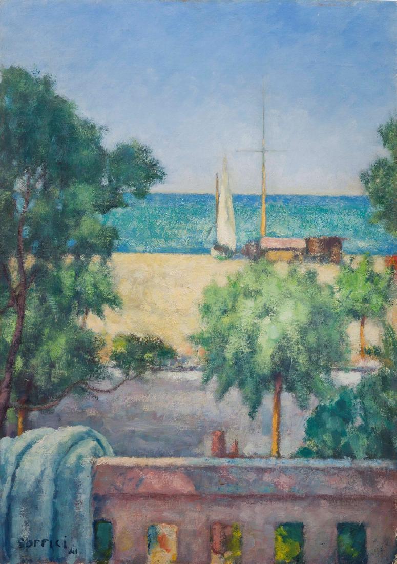 Ardengo Soffici (1879-1964), Mare dal balcone, 1941 (1 of 2)