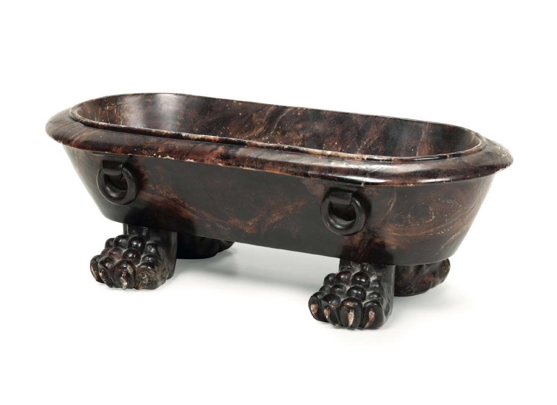 Vaschetta in onice (?) con piedi ferini, XIX-XX secolo, (1 of 1)