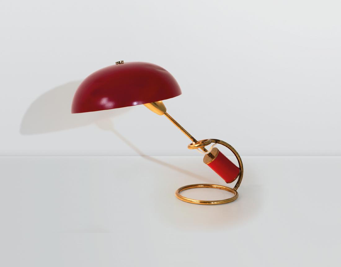 Angelo Lelii, a table lamp in brass and lacquered (1 of 1)