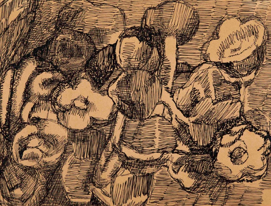 Louis Soutter (1871-1942), Senza titolo, 1920-1930: Indian ink on paper, cm 17,2x22