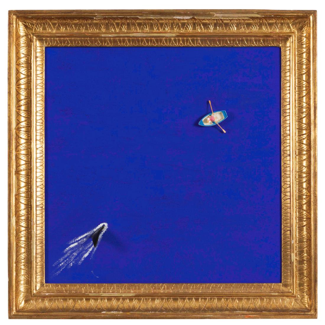 Francesco De Molfetta (1979), Senza titolo, 2003: mixed media on canvas laid to board, cm 30x30 signed and dated at the back