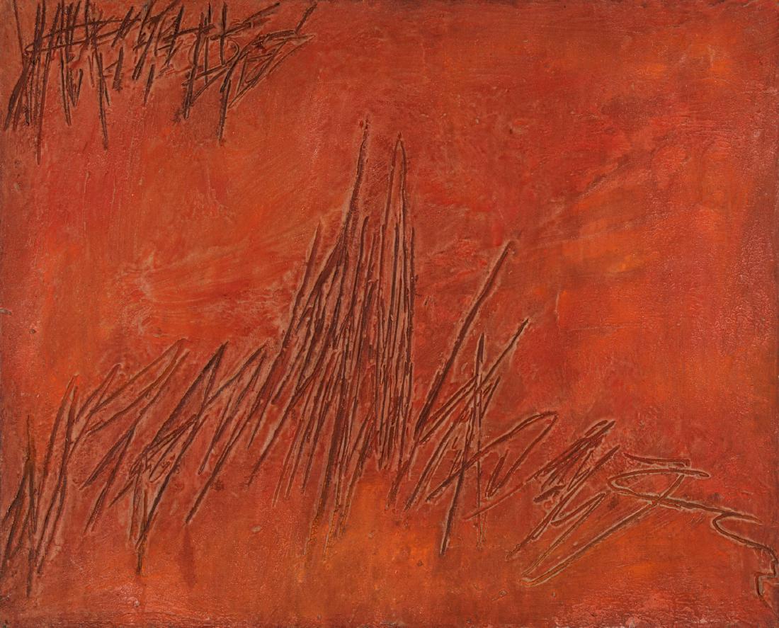 Achille Perilli (1927), Estasi e remore, 1959: oil on canvas, cm 80x100 signed, titled and dated on the back The work took part in the Carlo Rizzarda painting competition