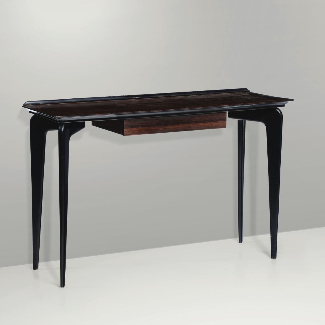 Consolle in legno ebanizzato e legno., (1 of 1)