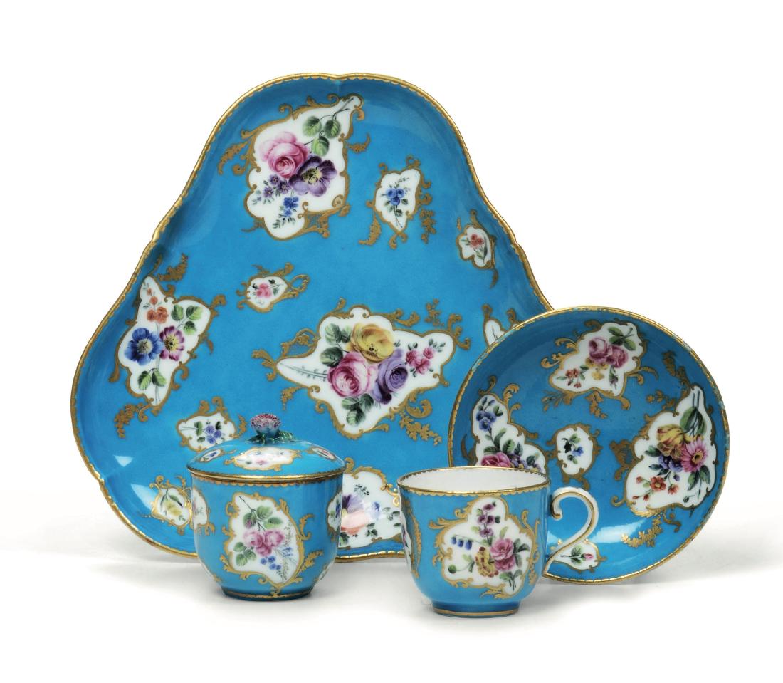 Vassoio, zuccheriera e tazza con piattino SÃ¨vres XVIII (1 of 5)