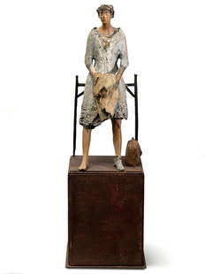 Ugo Riva (1951), La sposa di Edgar, 2002: terracotta, cm 72x23x35