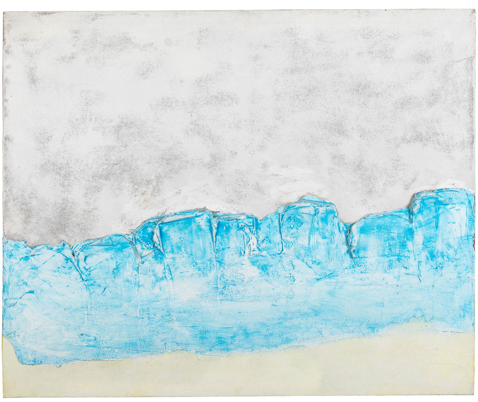 J. Eielson, Paesaggio infinito della costa del PerÃ¹,: Jorge Eielson (1924-2006). Oil and sand on canvas. 90x110cm. Signed and dated