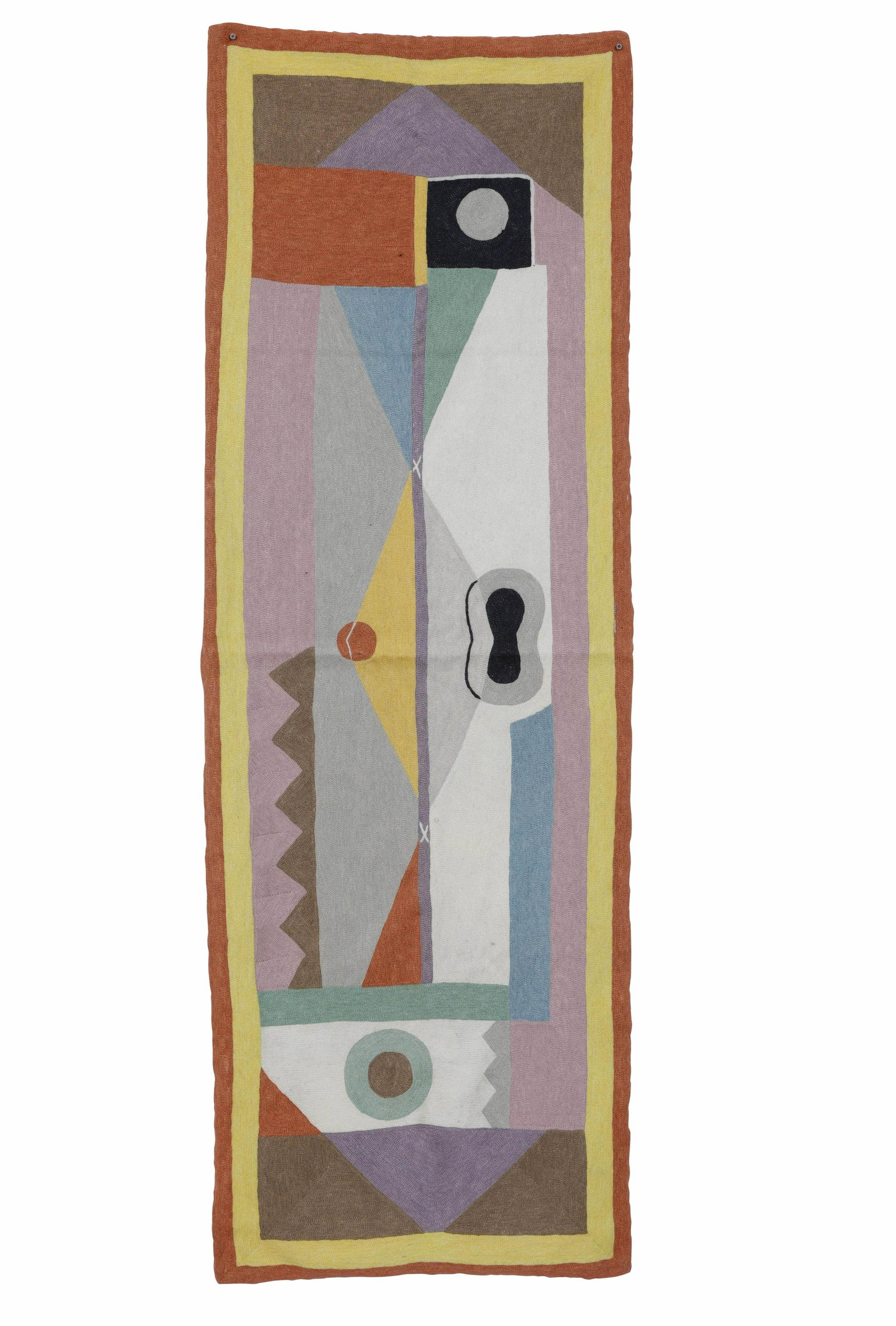 Tappeto DecÃ²,: a ricamo con decoro astratto, cm 173x60