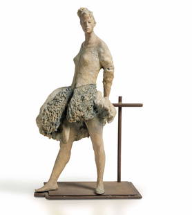 Ugo Riva (1951), La sposa di Edgar, 2002: terracotta, cm 75x23x35, Provenienza: Collezione Antonio Stellatelli Bibliografia: AAVV, Delle dissonanze this is not propaganda. Arte Contemporanea Italiana - Collezione Antonio Stellatelli, â€™