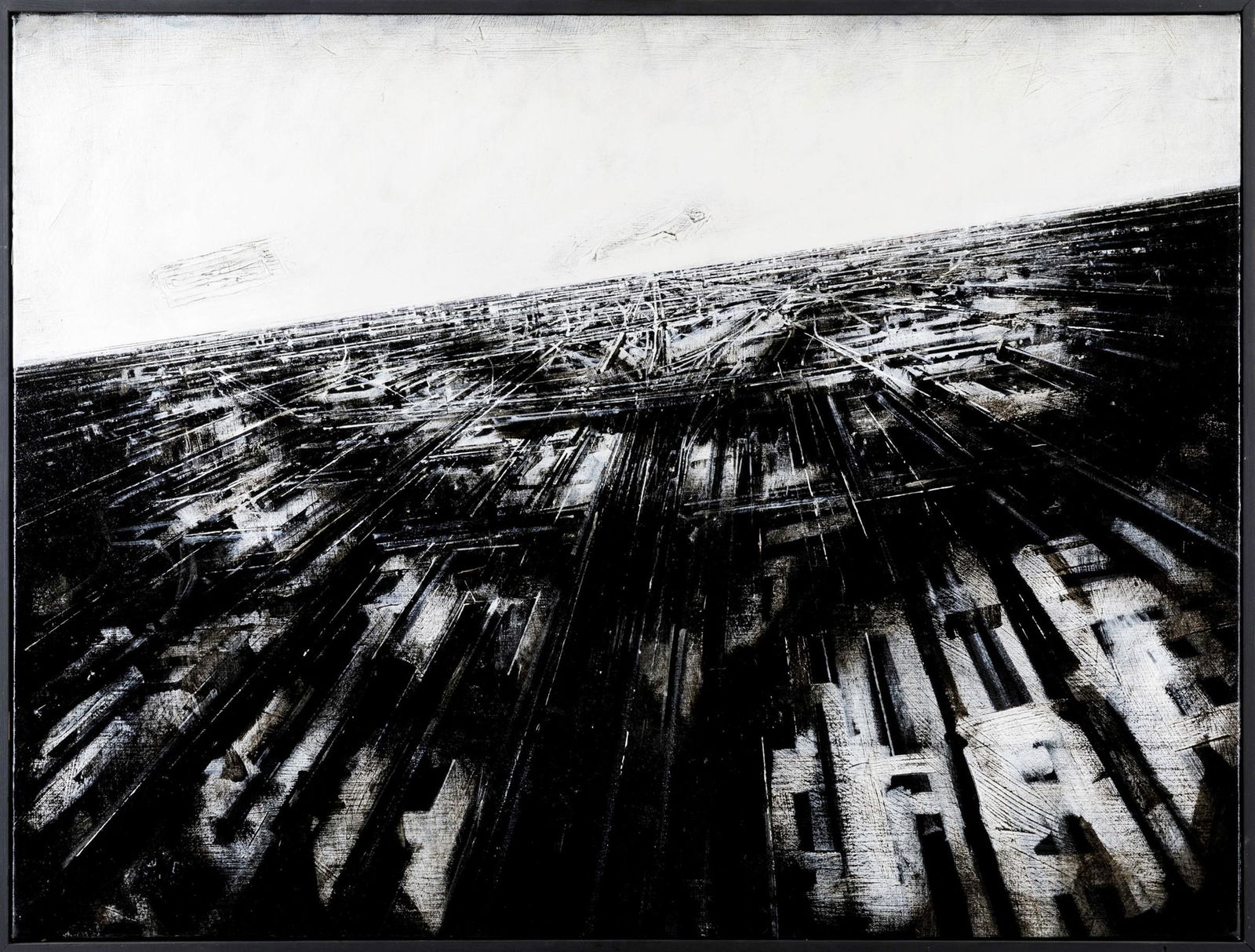 Jonathan Guaitamacchi (1961), Centro, 2003: tecnica mista su carta intelata, cm 60x80 firmato, intitolato e datato al retro, Provenienza: Collezione Antonio Stellatelli Bibliografia: AAVV, Delle dissonanze this is not propaganda. Arte Contempor