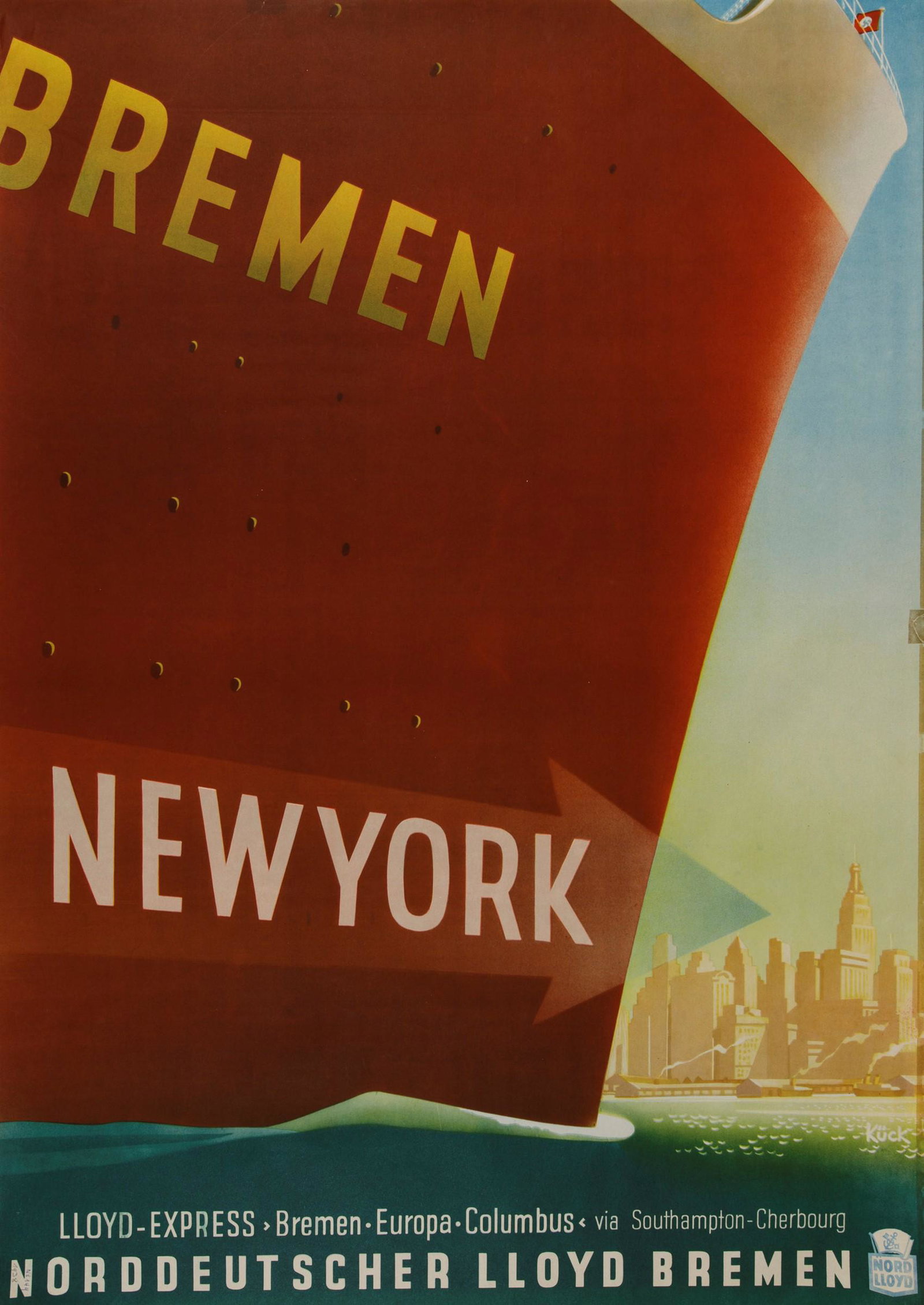 Fritz KÃ¹ck (1893-1974), NORD DEUTSCHER LLOYD BREMEN (1 of 1)