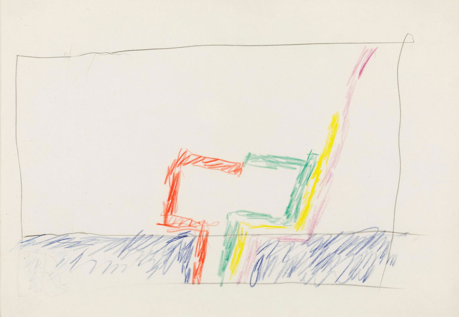 Osvaldo Licini (1894-1958), Fiore fantastico, anni: pastello su carta, cm 24,3x33,7 firmato Certificato di provenienza a cura di Caterina Hellstrom Riccitelli , Provenienza: Collezione Caterina Hellstrom Riccitelli Galleria Meeting, Mestre S. Polo, Reg