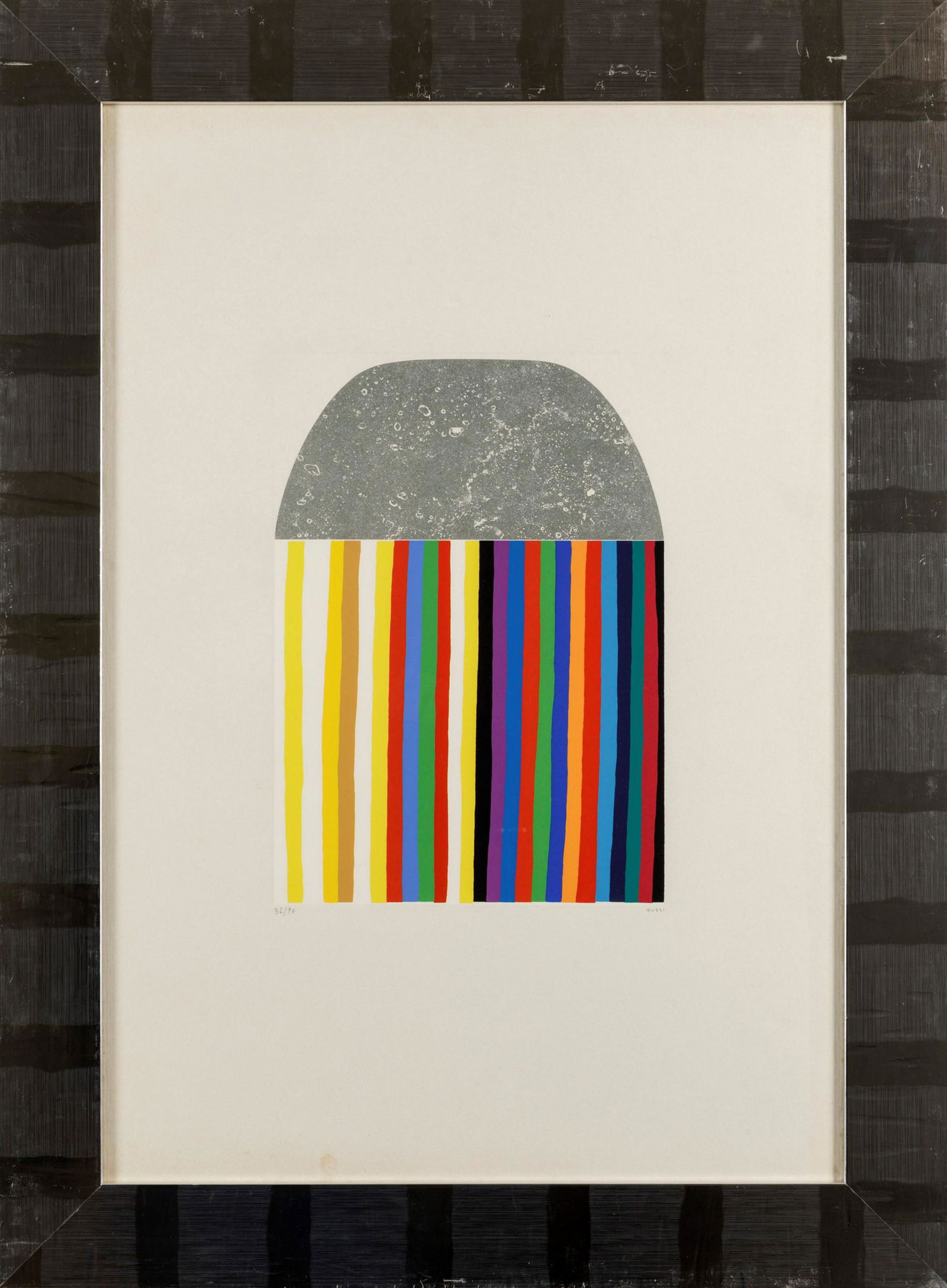 Alberto Burri (1915-1995), Acquaforte G, 1975: acquaforte e serigrafia su carta Fabriano, cm 35,3x25 firmata in basso a destra es. 32/90 Edizioni â€œIl Segnapassi, Pesaro” , Provenienza: Galleria dâ€™Arte Russo, Roma Collezione priv