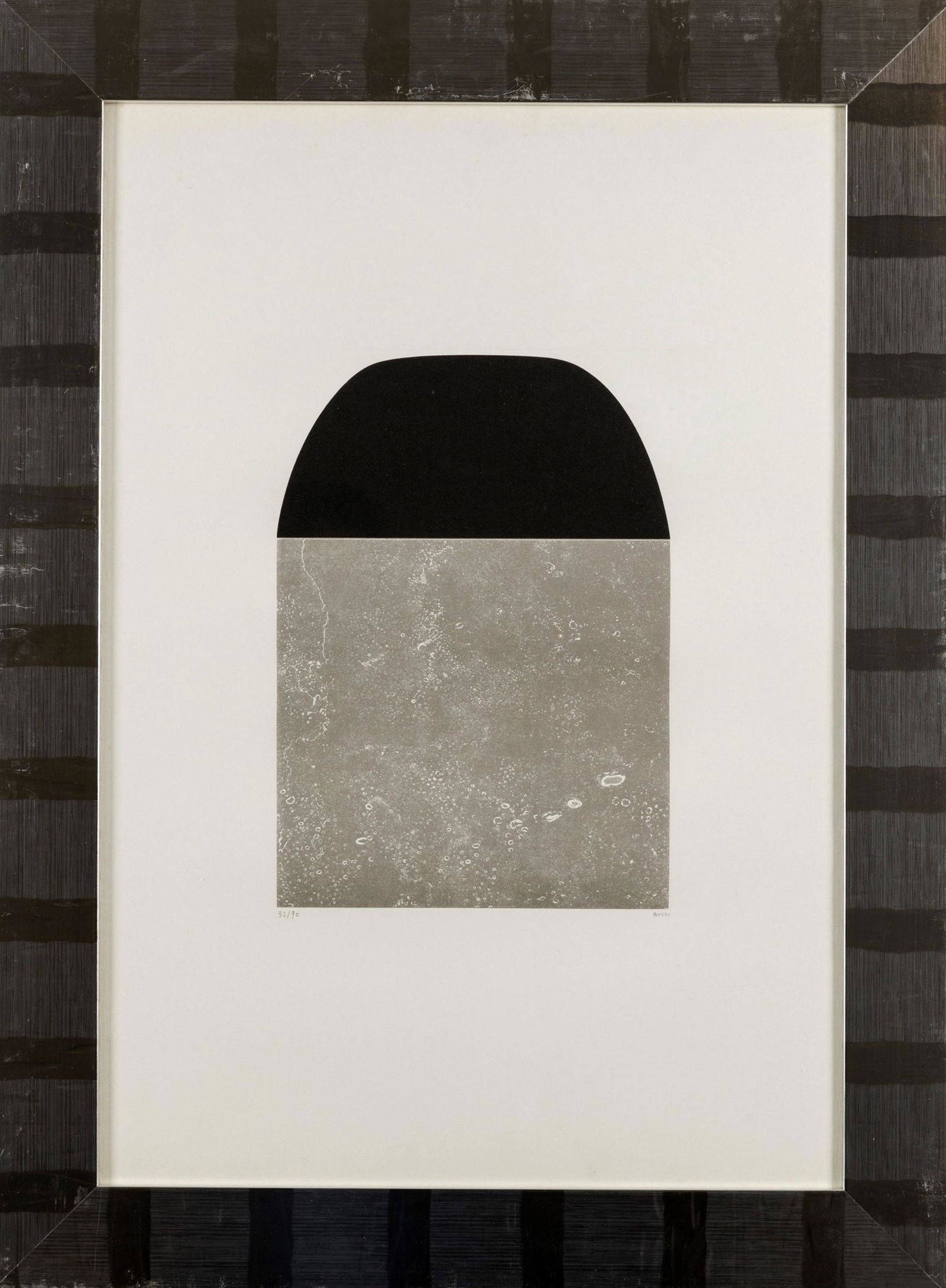 Alberto Burri (1915-1995), Acquaforte H, 1975: acquaforte su carta Fabriano, cm 35,3x25 firmata in basso a destra es. 32/90 Edizioni â€œIl Segnapassi, Pesaro”, Provenienza: Galleria dâ€™Arte Russo, Roma Collezione privata, Roma Espo