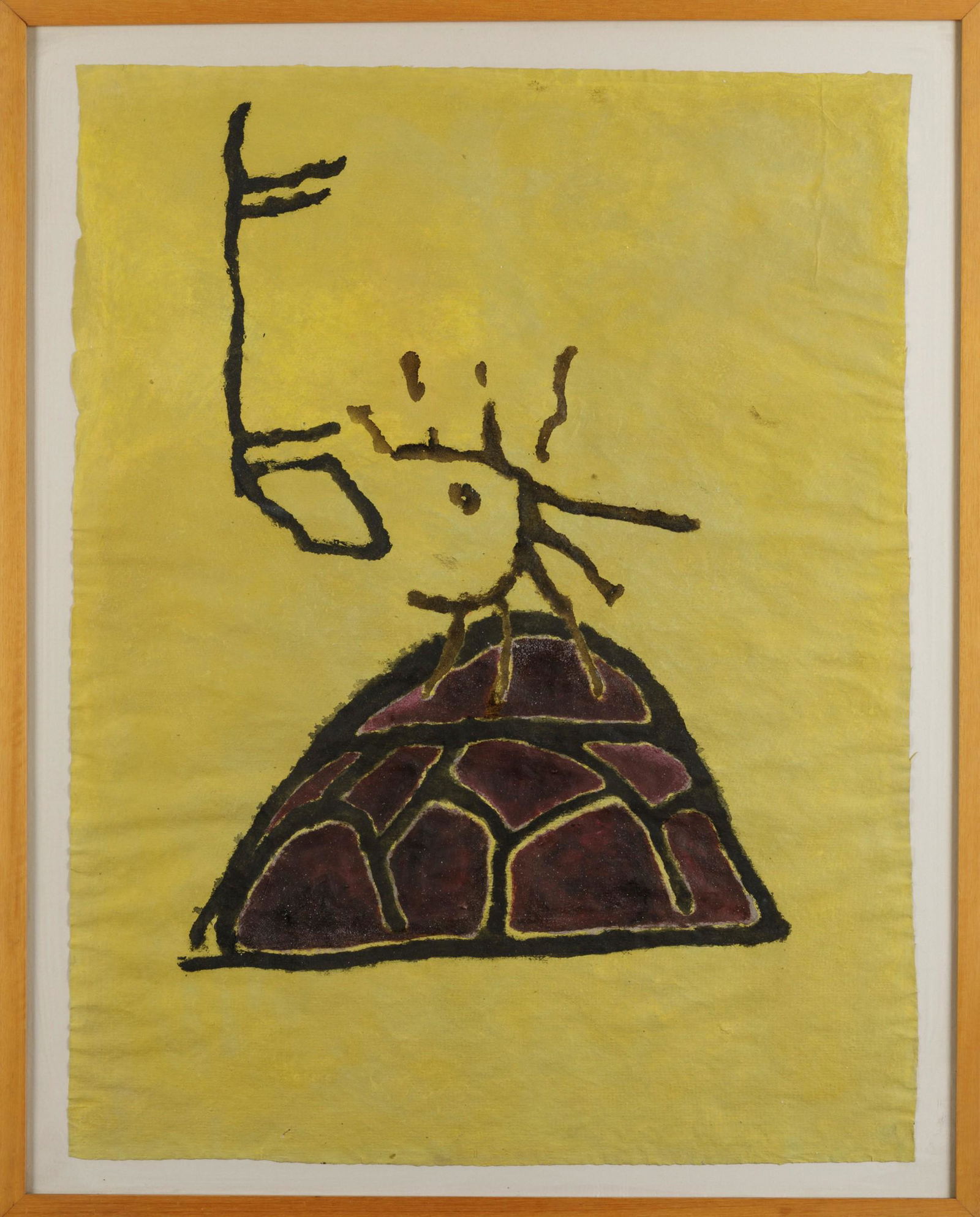 Marco Tirelli (1956), Composizione, 1984: tecnica mista su carta, cm 77,5x59 firmato al retro Autentica dell'artista su fotografia, Provenienza: Collezione Borroni, Bollate (MI)