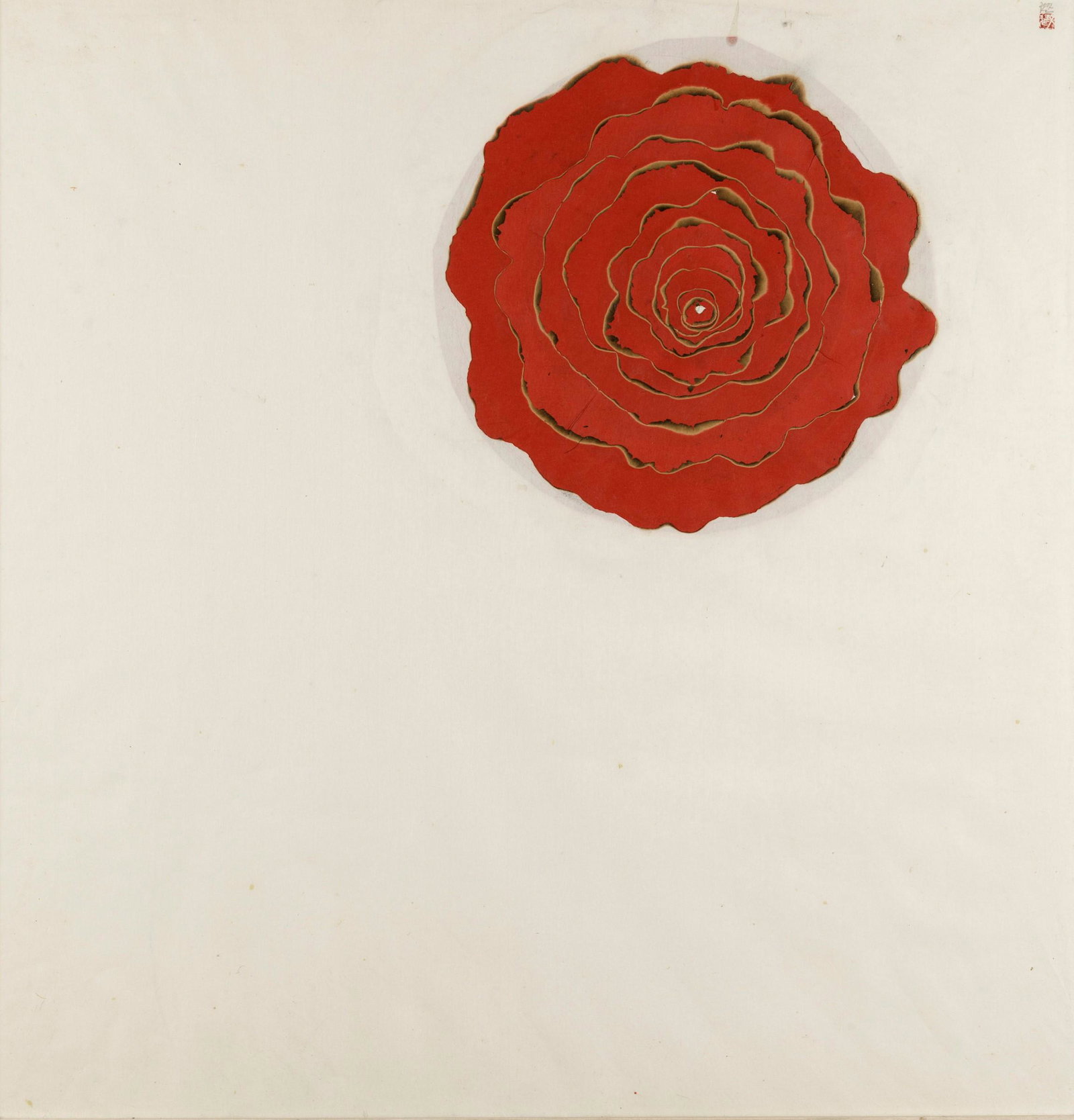 Minjung Kim (1962), Senza titolo: collage on paper, 70x69cm Photo Certificate of Authenticity released by the artist