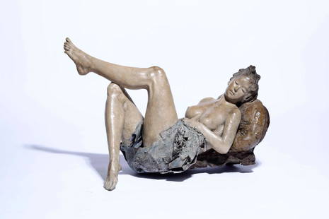 Ugo Riva (1951), Senza titolo: bronzo dipinto, cm 80x50x55 siglato
