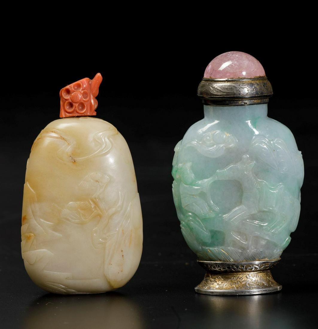 Two snuff bottles, China, Qing Dynasty, 1800s (1 of 2)