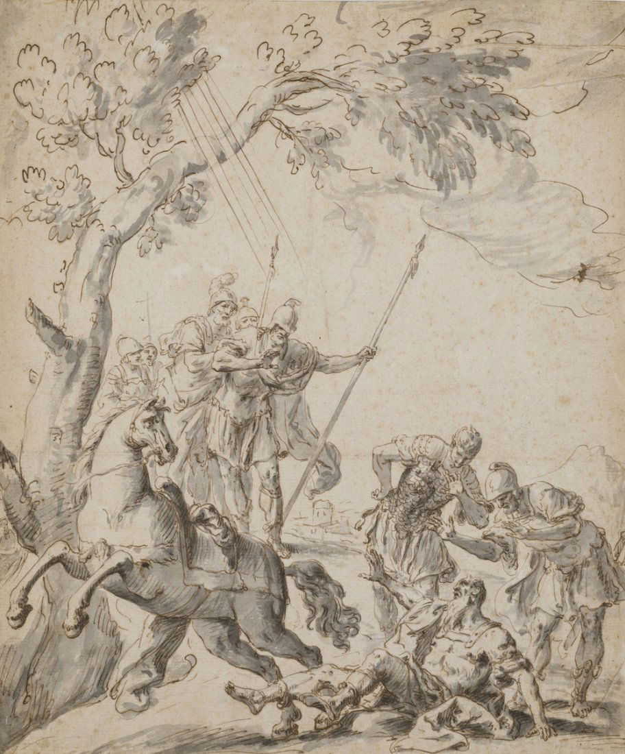 Gaspare Diziani (Belluno 1689 - Venezia 1767),: penna e acquerello grigio su carta, mm 400x240