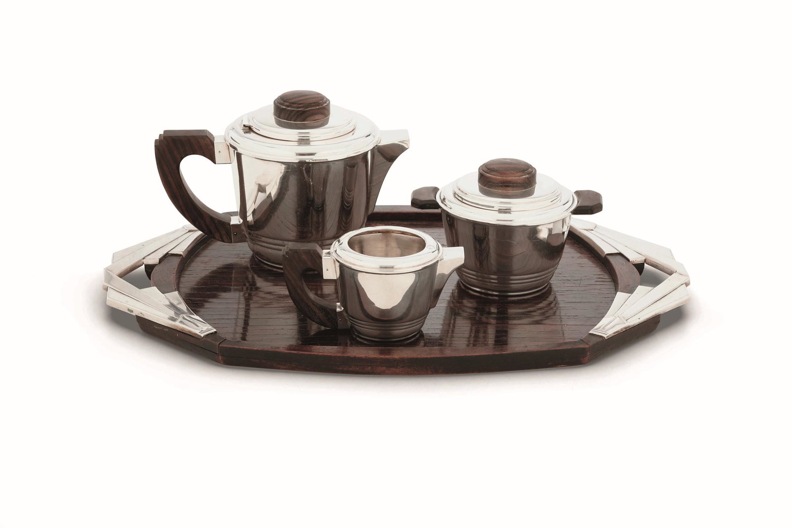 Servizio da tÃ¨ Argento primo titolo e essenze lignee (1 of 3)
