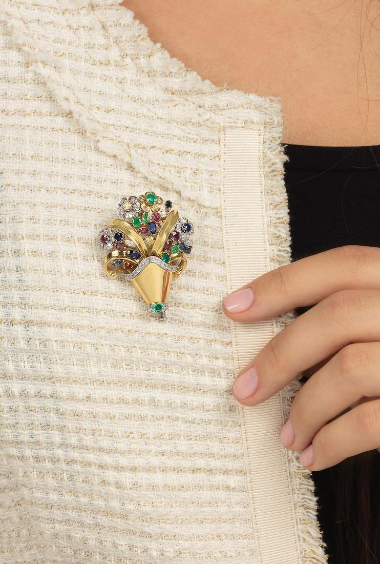 Pendente/spilla con zaffiri, smeraldi, rubini e (1 of 1)