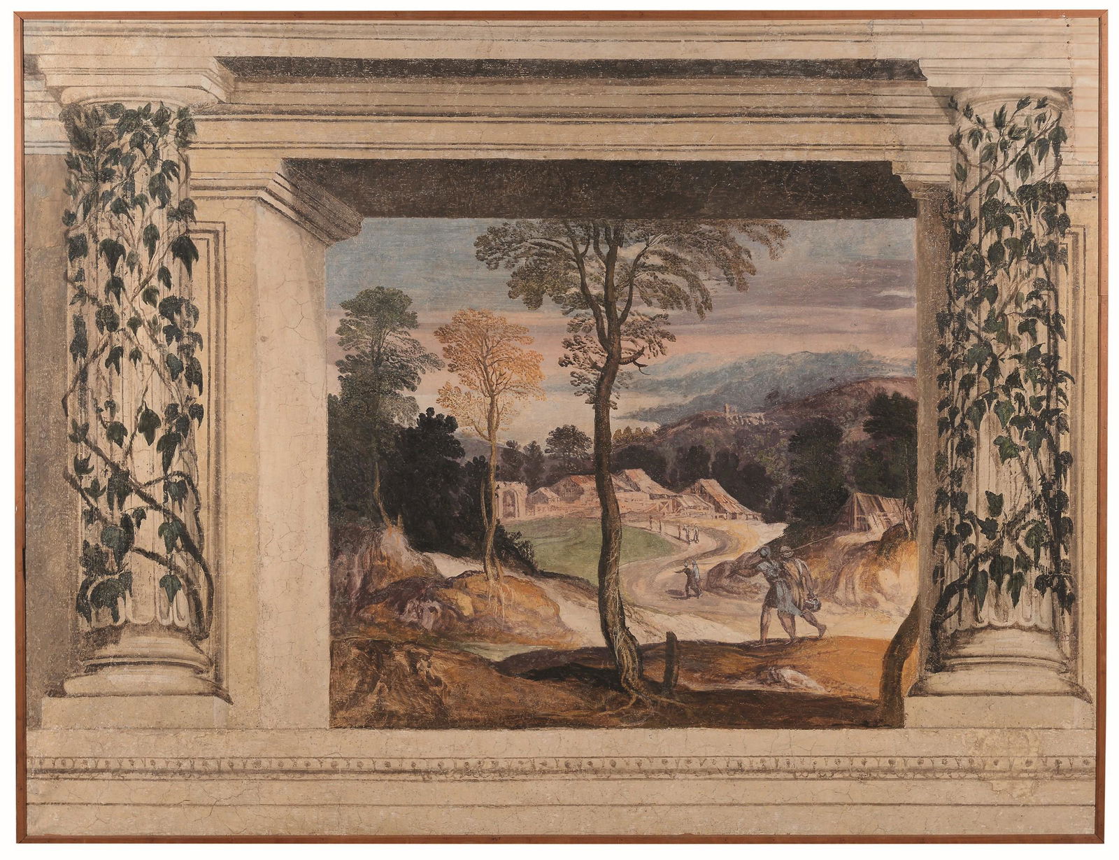 Girolamo Muziano (Acquafredda, 1532 - Roma, 1592),: affresco riportato su tela, cm 162x215