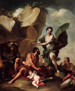 Antonio Balestra (Verona 1666-1740), Teti nella fucina: olio su tela, cm 280x233