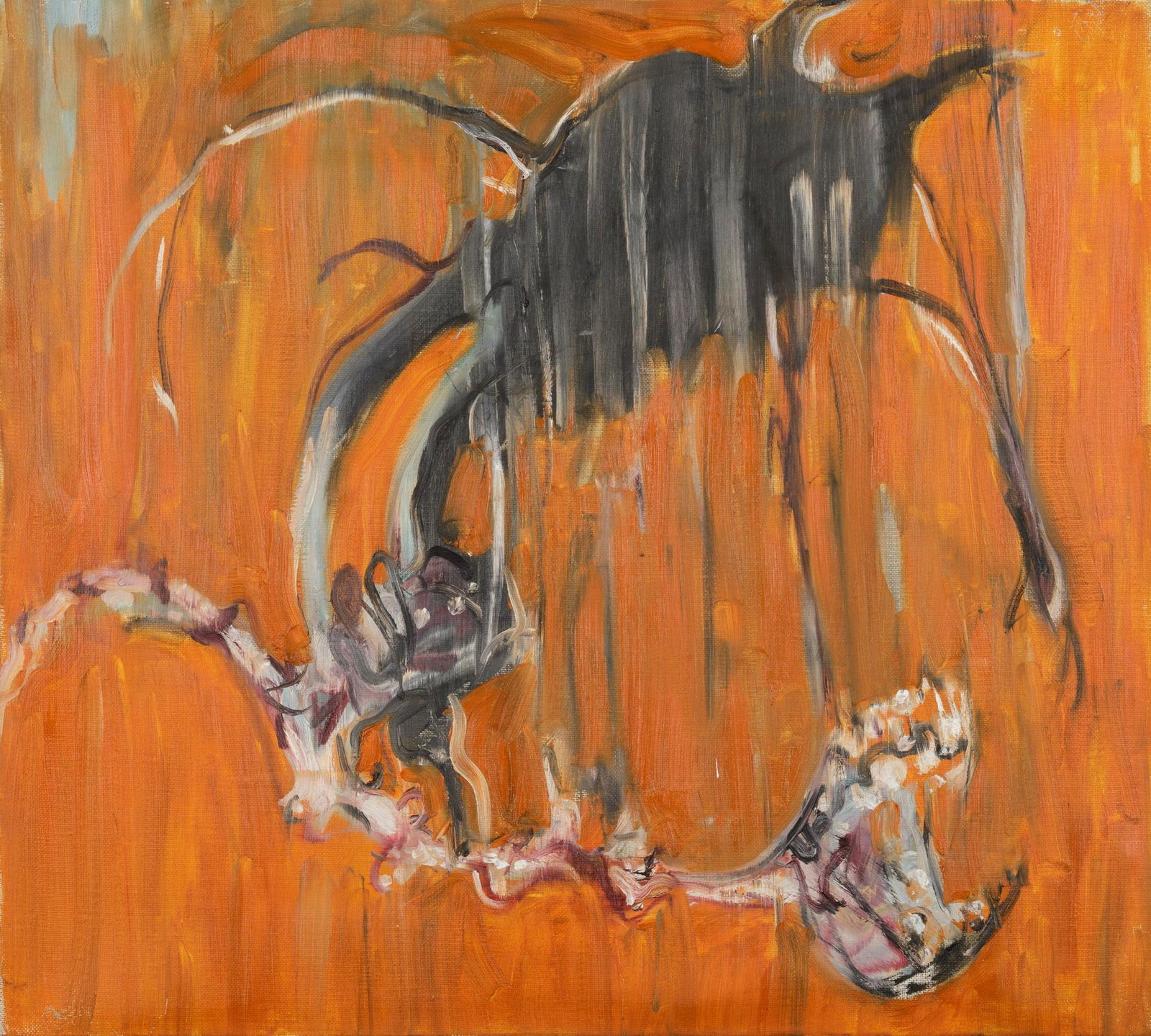 Alessandro Pessoli (1963), Atomic bar, 1995: olio su tela, cm 45x50 cad. firmato, intitolato e datato al retro