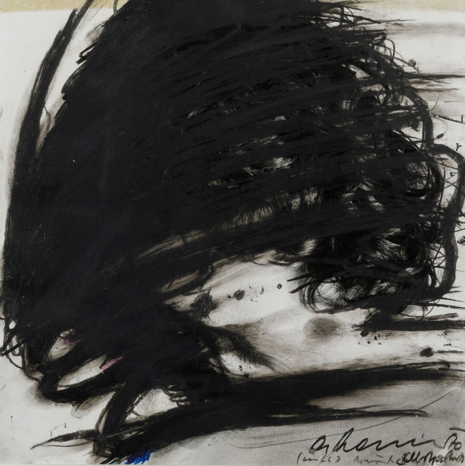 Arnulf Rainer (1929), Senza titolo, 1970: tecnica mista su carta, cm 23x24 firmato e datato in basso a destra. Provenienza: Collezione privata, Milano
