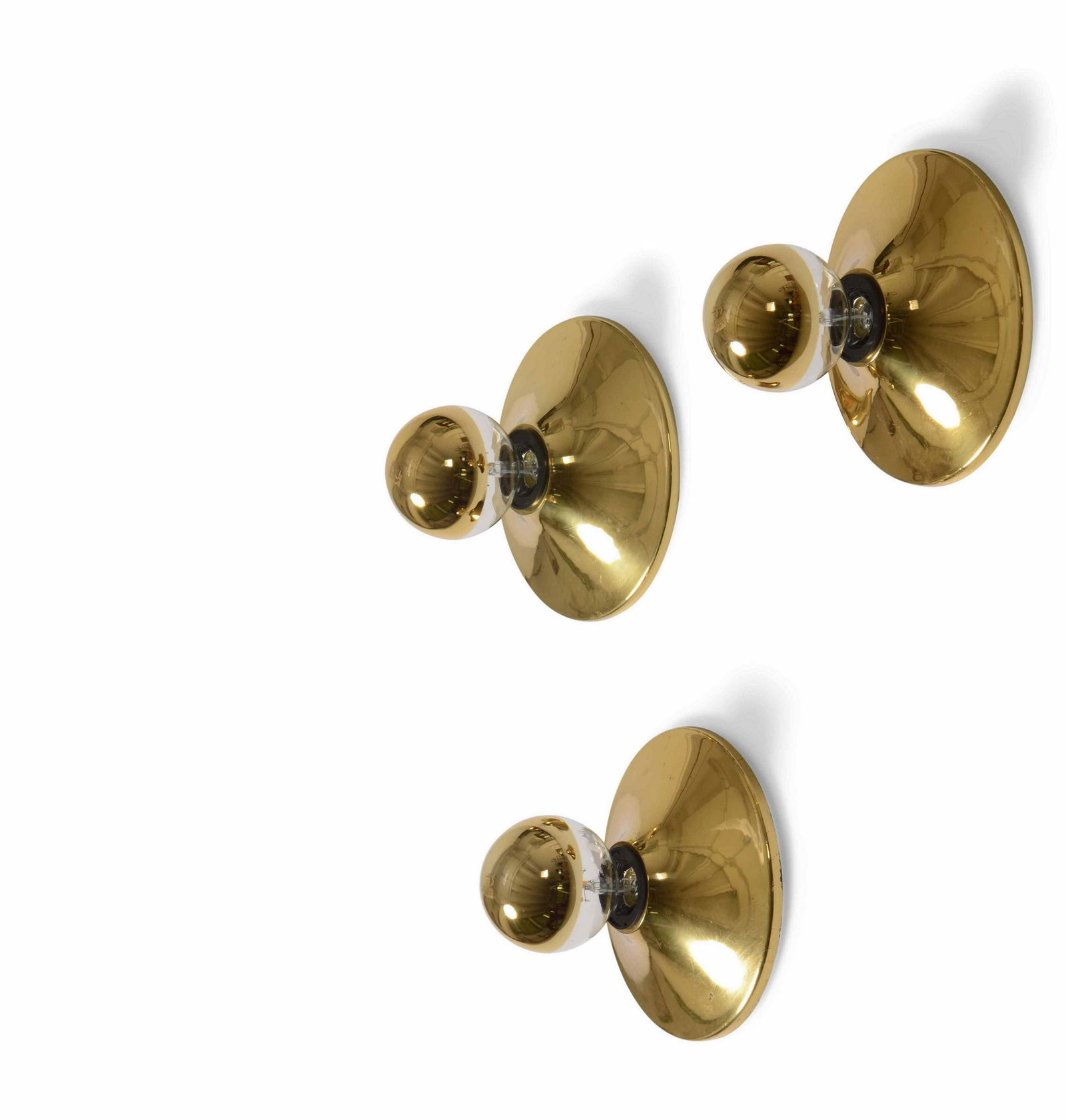 Set di tre lampade da parete con struttura in metallo (1 of 1)