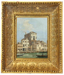 Vincenzo Chilone (1758 Venezia-1839), Veduta del ponte: olio su tela, cm 30x22