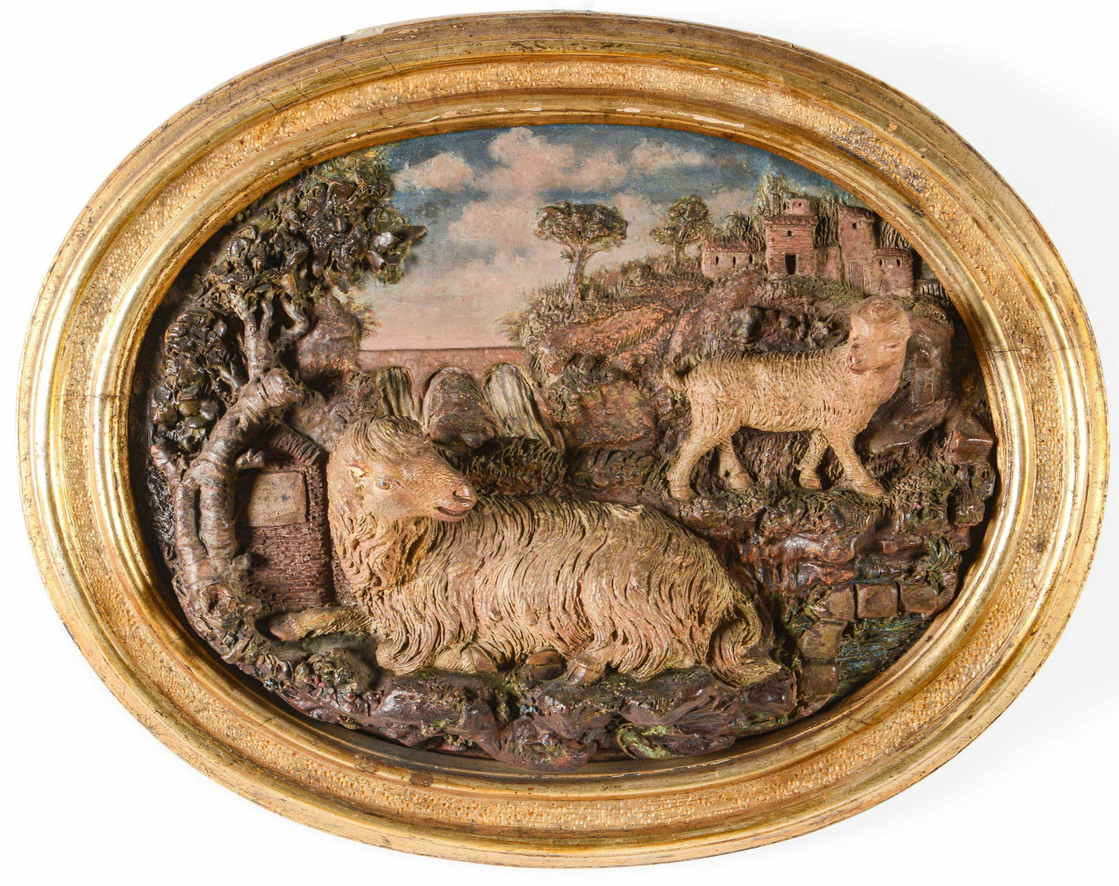A polychrome terracotta relief, Italy (Naples?), 1700s (1 of 1)