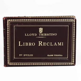 Libro dei Reclami appartenente al Piroscafo Duilio: .
