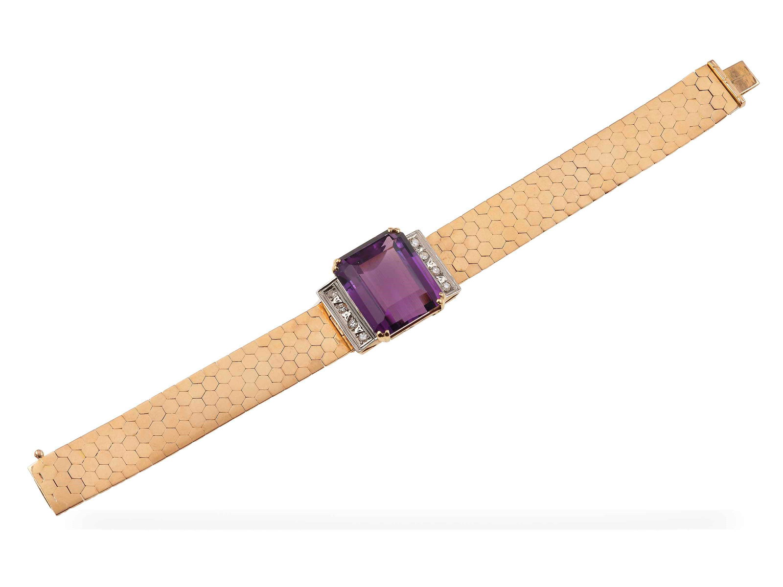Amethyst and diamond bracelet (1 of 1)