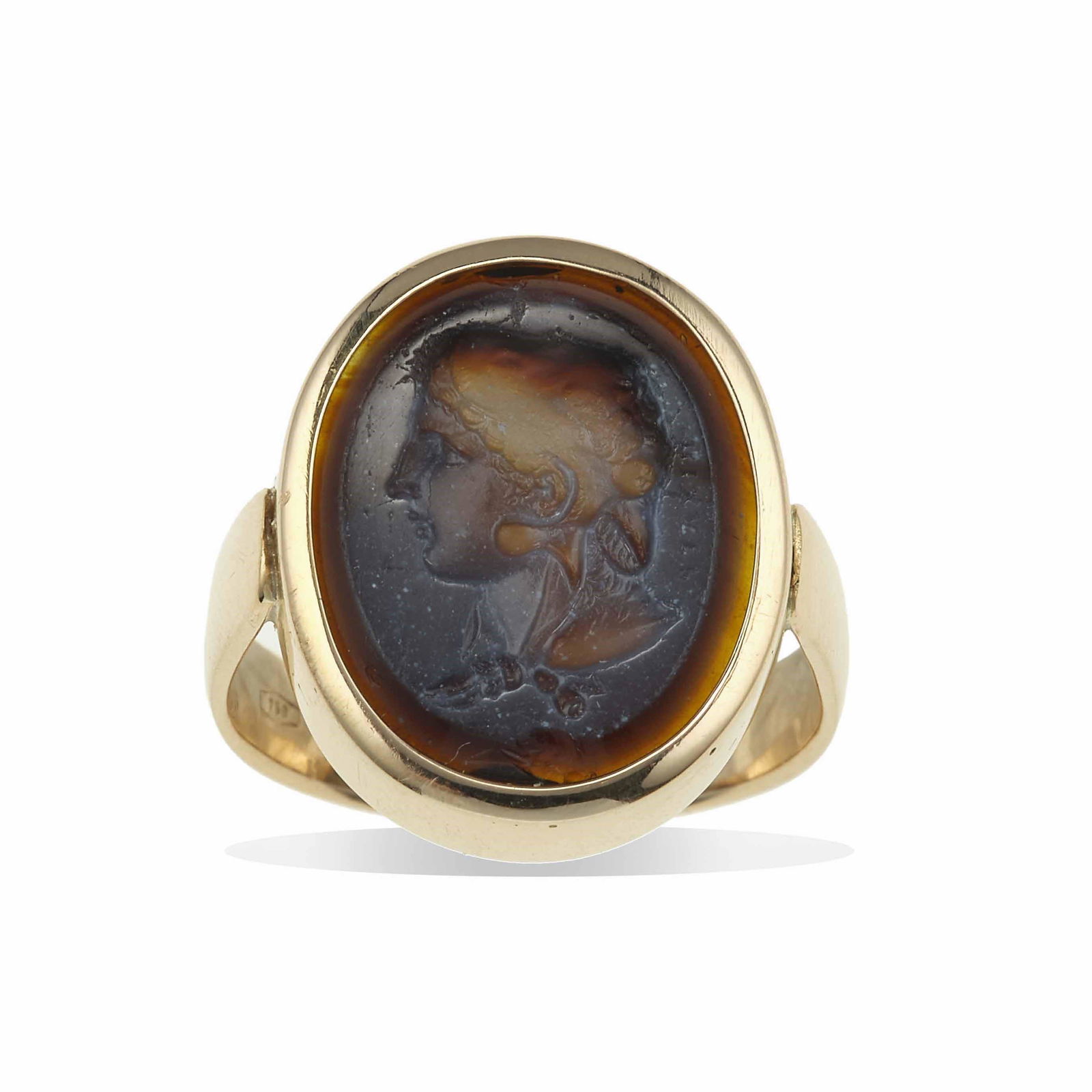 Hardstone cameo signed Pichler ring (1 of 1)